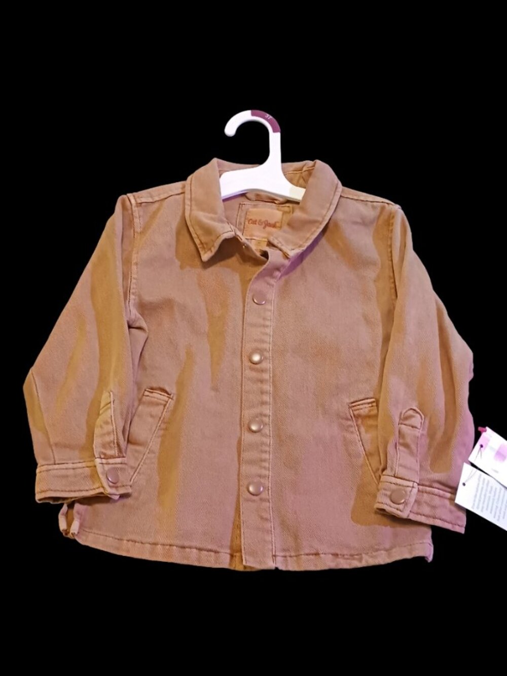 Industry Tan Denim‑Style Jacket – NWT